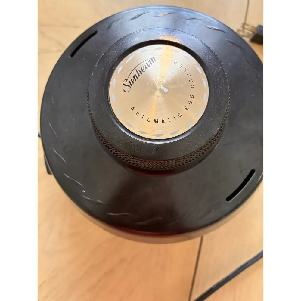 VTG 70s Sunbeam Automatic Electric Egg Cooker Poacher Black Model EP-C TESTED